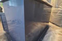 Interior kitchen cabinet painting  preparation and covering by The Painting Group and Renovation